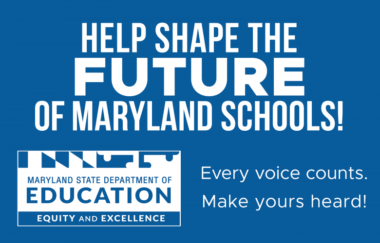 an image directs viewers to the Maryland State Department of Education Blueprint Survey