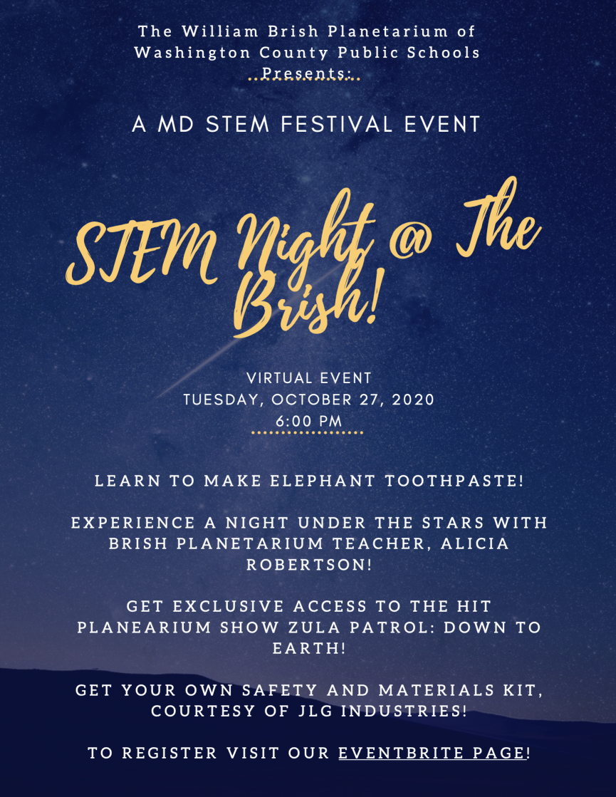 STEM Night at the Brish Planetarium - 10-27-20