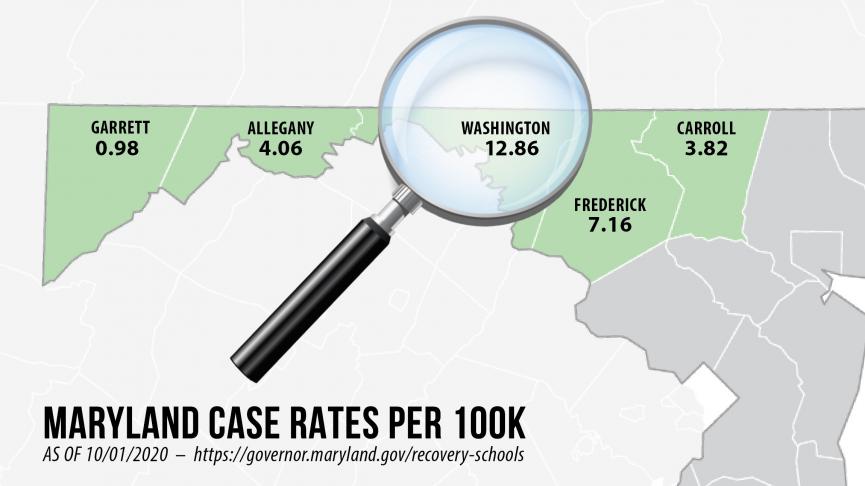 Case Rate per 100K map