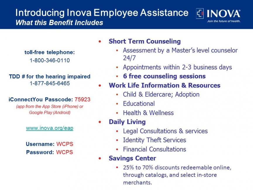 Inova Employee Assistance Benefits